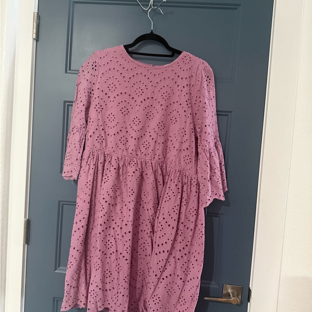 Ces Femme Kids Eyelet Dress - Lavender